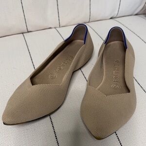 Rothy's Beige and Blue Flats